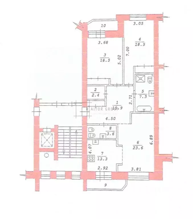 3-к кв. Новосибирская область, Новосибирск ул. Кирова, 27 (103.0 м) - Фото 1