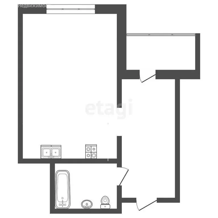 Квартира-студия: Тюмень, улица Ю.-Р.Г. Эрвье, 32к1 (30.8 м) - Фото 1