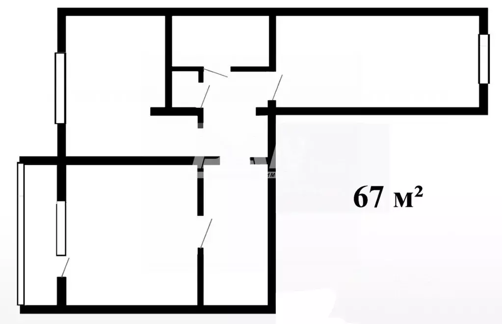 2-к кв. Челябинская область, Челябинск ул. Зальцмана, 14 (67.0 м) - Фото 1