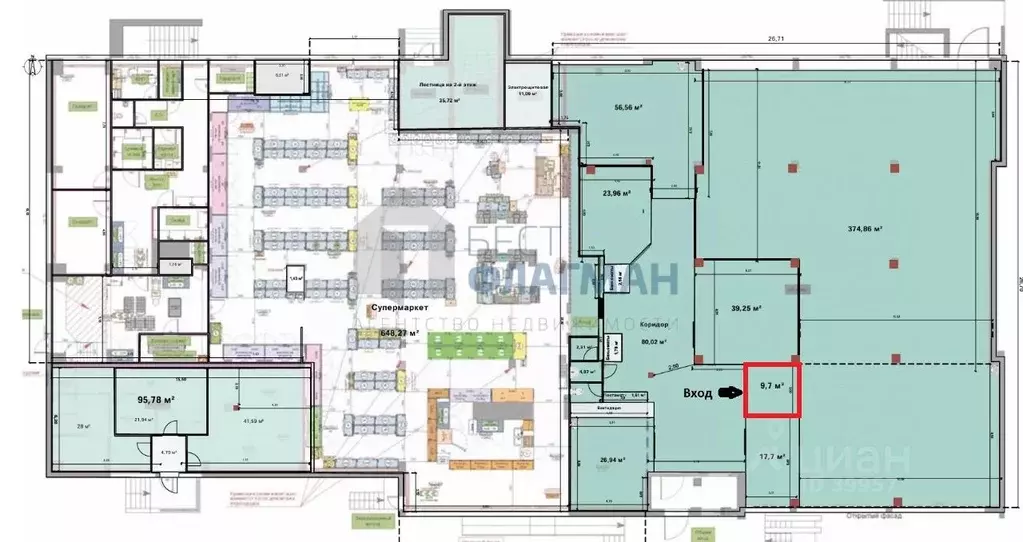 Помещение свободного назначения в Москва ул. Академика Анохина, 42К2 ... - Фото 2