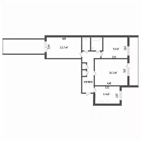 3-к кв. Воронежская область, Воронеж Ростовская ул., 72 (69.6 м) - Фото 2