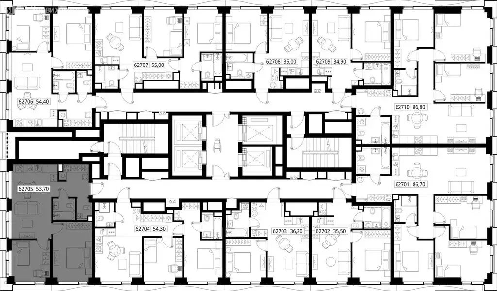 2-комнатная квартира: Москва, Вишнёвая улица, 7с80 (53.7 м) - Фото 1