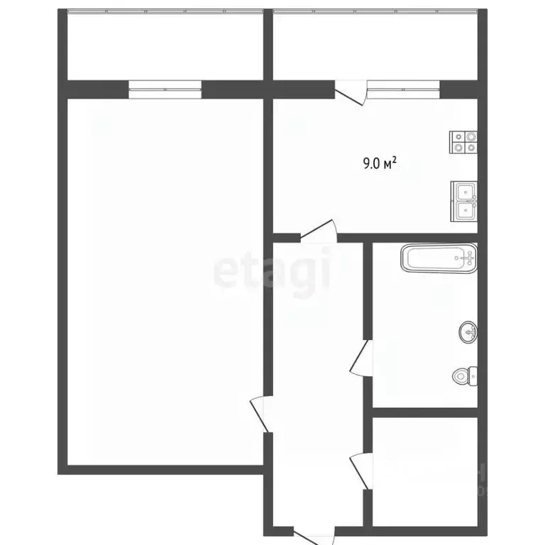 1-к кв. Мордовия, Саранск ул. Косарева, 41 (37.5 м) - Фото 1