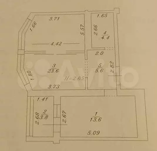 2-к. квартира, 51 м, 7/8 эт. - Фото 0