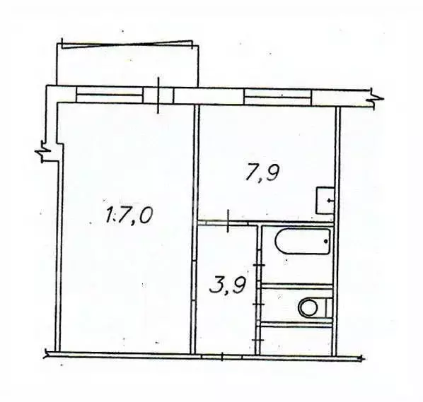 1-к кв. Липецкая область, Липецк ул. Германа Титова, 15 (34.0 м) - Фото 1