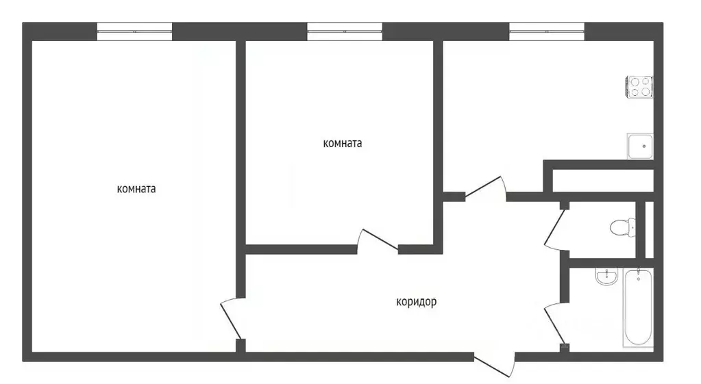 2-к кв. Ханты-Мансийский АО, Сургут ул. Нефтяников, 4/1 (44.6 м) - Фото 2