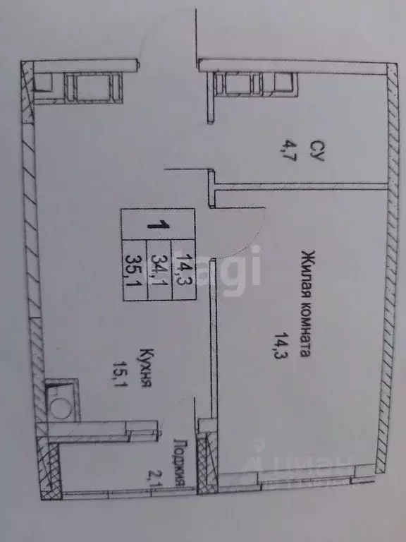 1-к кв. Тверская область, Тверь ул. Сергея Лоскутова, 2 (36.1 м) - Фото 0