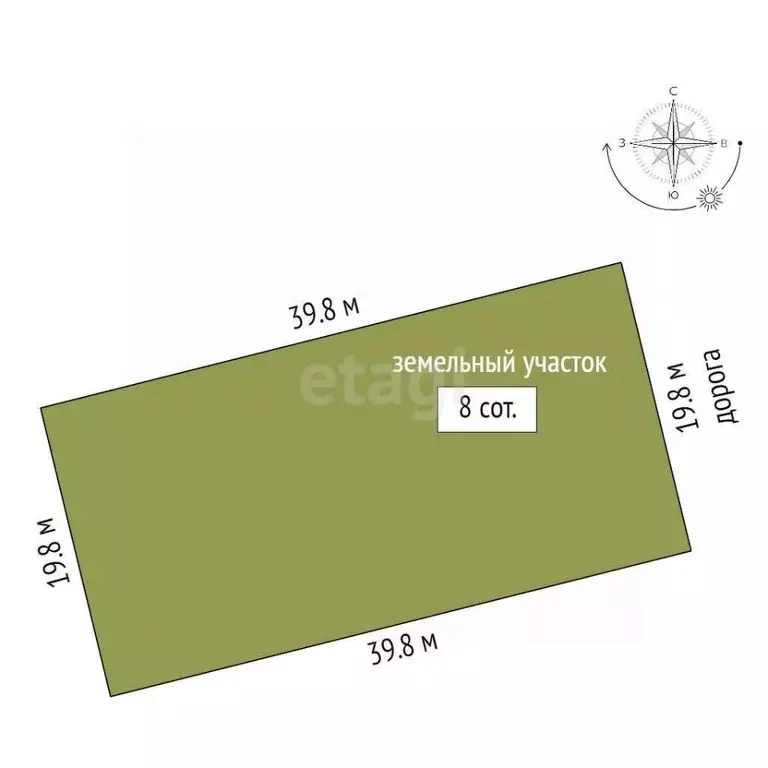 Участок в Крым, Ленинский район, с. Калиновка ул. Абденановой (8.0 ... - Фото 2