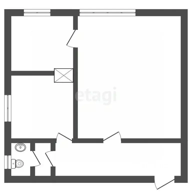 2-к кв. Коми, Княжпогостский муниципальный округ, пос. Ляли ул. ... - Фото 1