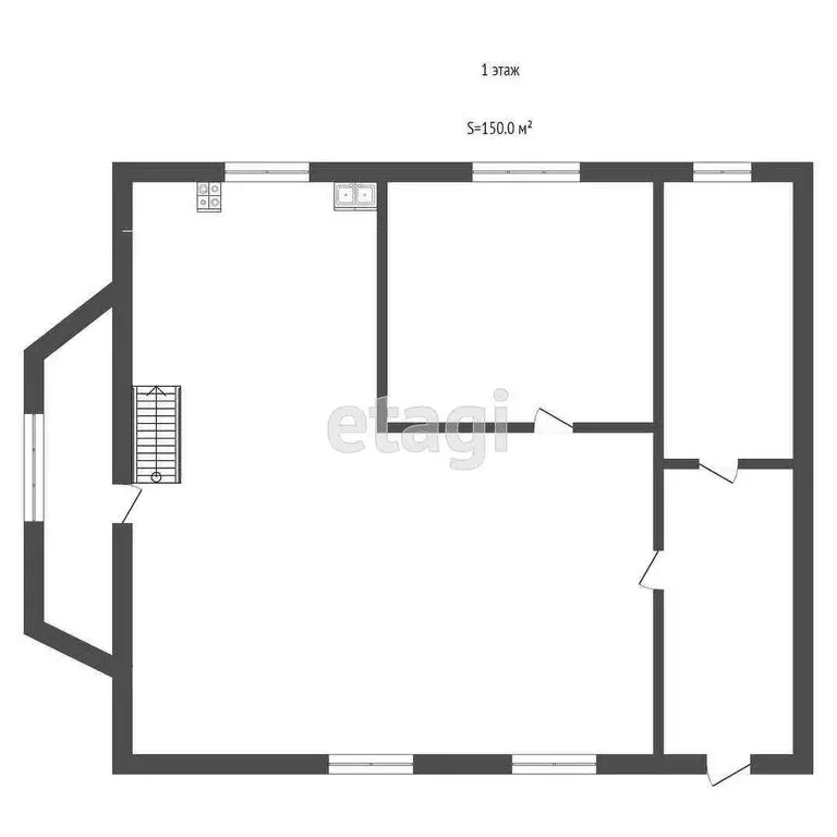Дом в село Падун, Заводская улица (150 м) - Фото 2