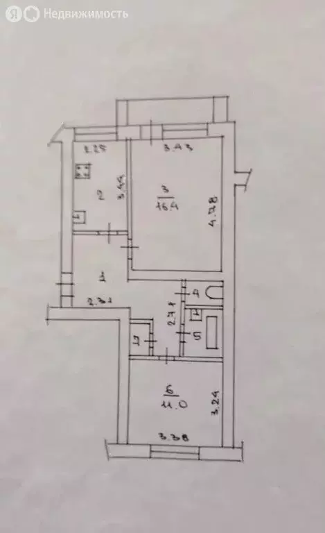 2-комнатная квартира: Великий Новгород, Большая Московская улица, 30к1 ... - Фото 2