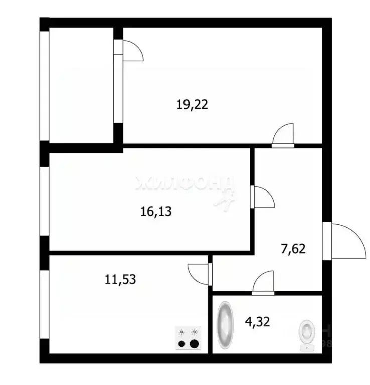 2-к кв. Новосибирская область, Новосибирск Рябиновая ул., 14/1 (60.0 ... - Фото 0