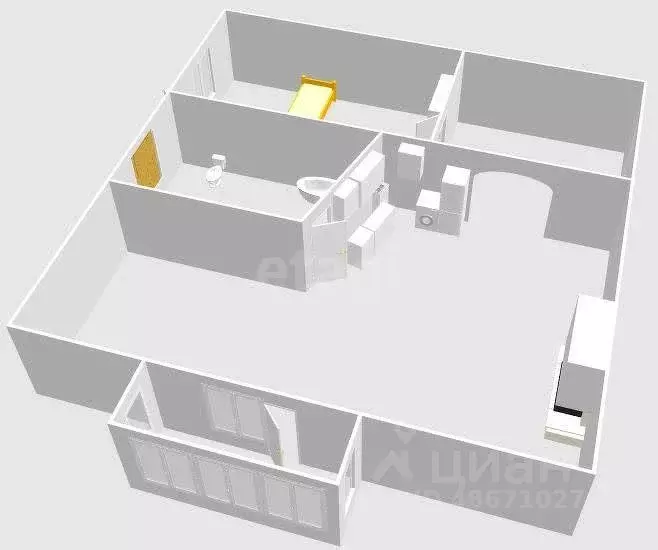 2-к кв. Сахалинская область, Холмск Советская ул., 73 (39.8 м) - Фото 2