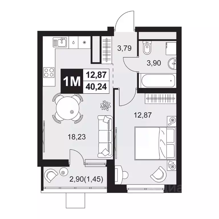 2-к кв. Пензенская область, Пенза Тепличный мкр, Прованс жилой ... - Фото 1