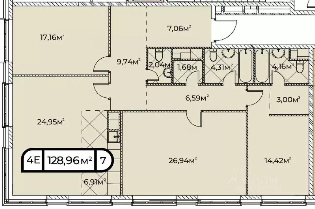 5-к кв. Москва просп. Генерала Дорохова, 39к2Г (129.0 м) - Фото 1