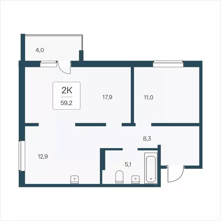 2-к кв. Новосибирская область, Новосибирск Кедровая ул., 80/3 (59.2 м) - Фото 0