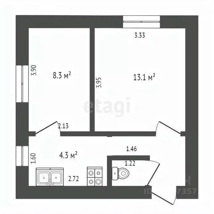 2-к кв. Краснодарский край, Новороссийск Межевая ул., 4А (30.1 м) - Фото 1
