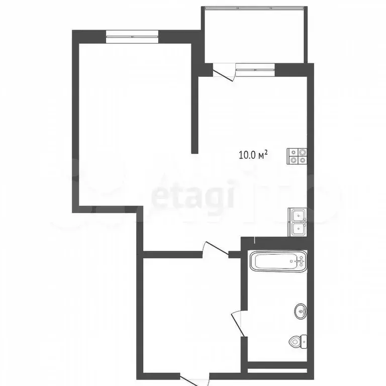 1-к. квартира, 40 м, 9/17 эт. - Фото 0