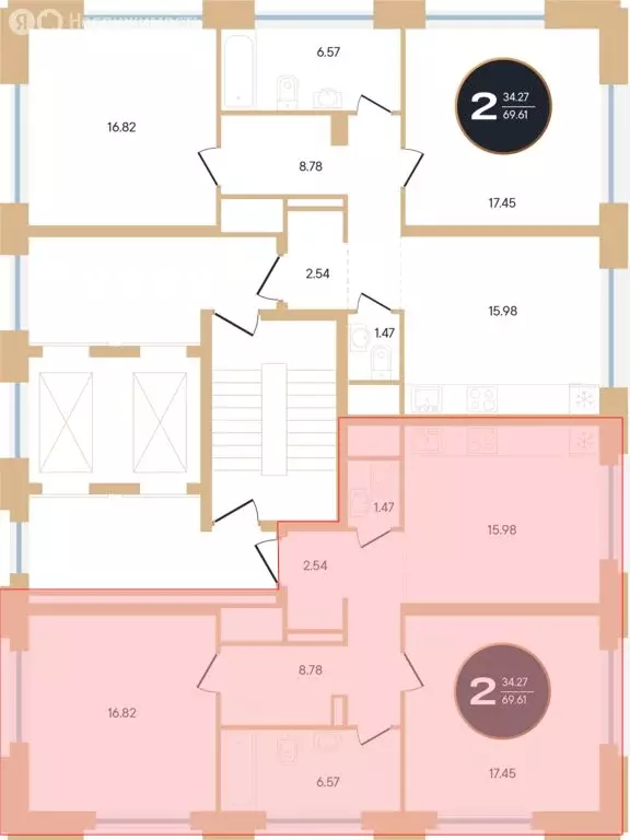 2-комнатная квартира: Уфа, улица Рихарда Зорге, 73/1 (69.7 м) - Фото 1