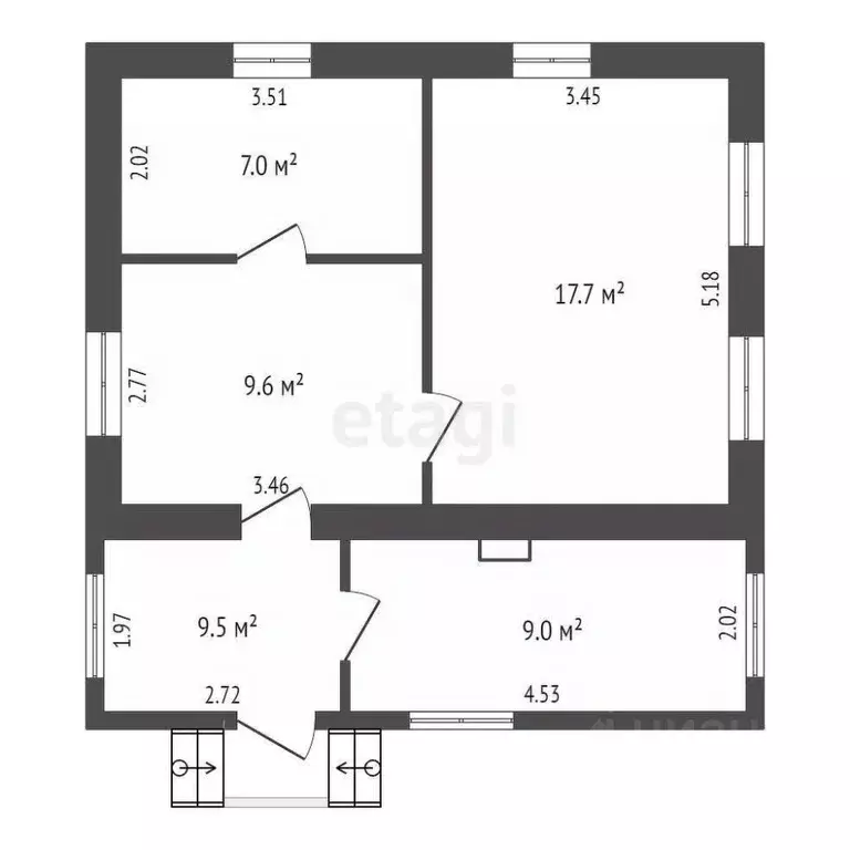 Дом в Крым, Саки ул. Евпаторийская (49 м) - Фото 2