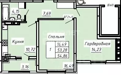 1-к кв. Курская область, Курск Соловьиная ул., 53 (54.93 м) - Фото 2