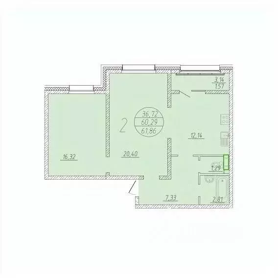 2-к кв. Сахалинская область, Анивский городской округ, с. Новотроицкое ... - Фото 1