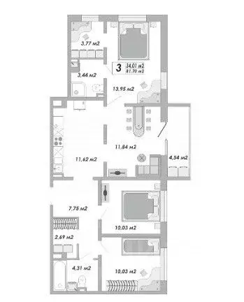 3-к кв. Оренбургская область, Оренбург ул. Гаранькина, 27 (81.7 м) - Фото 1