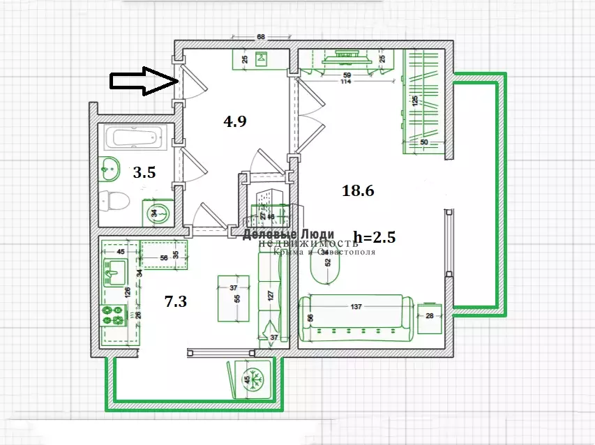 Продаётся 1-к квартира, 37.4 м - Фото 1