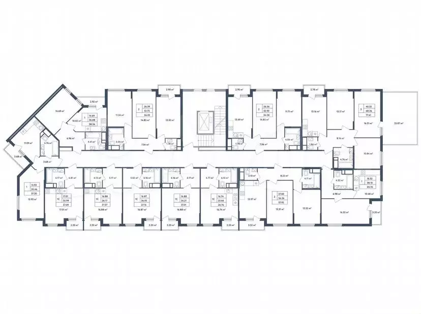 Квартира-студия, 27,3м, 2/4эт. - Фото 1