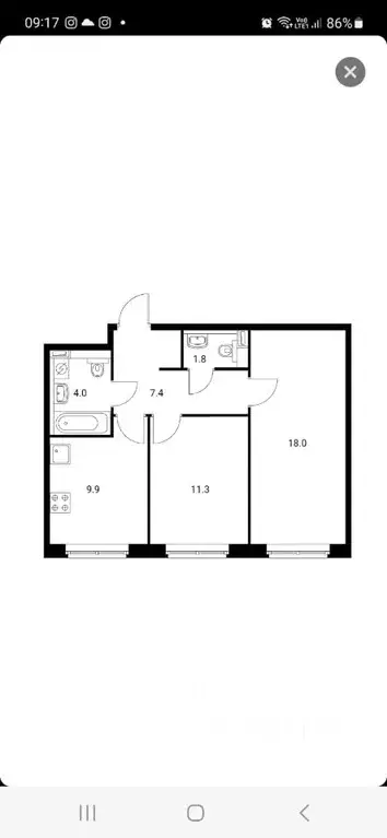 2-к кв. Московская область, Мытищи ул. Мира, 35 (52.4 м) - Фото 0