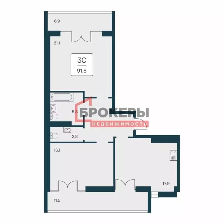 2-комнатная квартира: Алупка, Севастопольское шоссе, 6Ак2 (91.8 м) - Фото 1