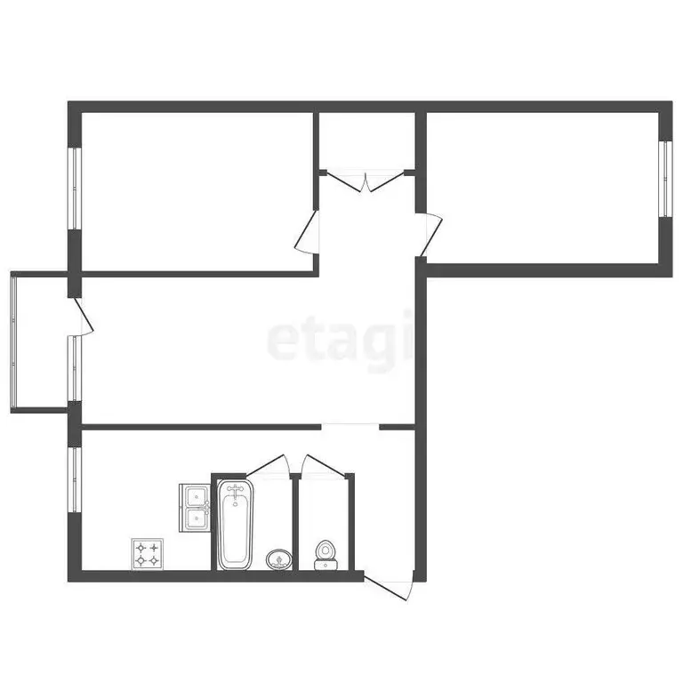 3-комнатная квартира: Петергоф, Константиновская улица, 4 (56.2 м) - Фото 1