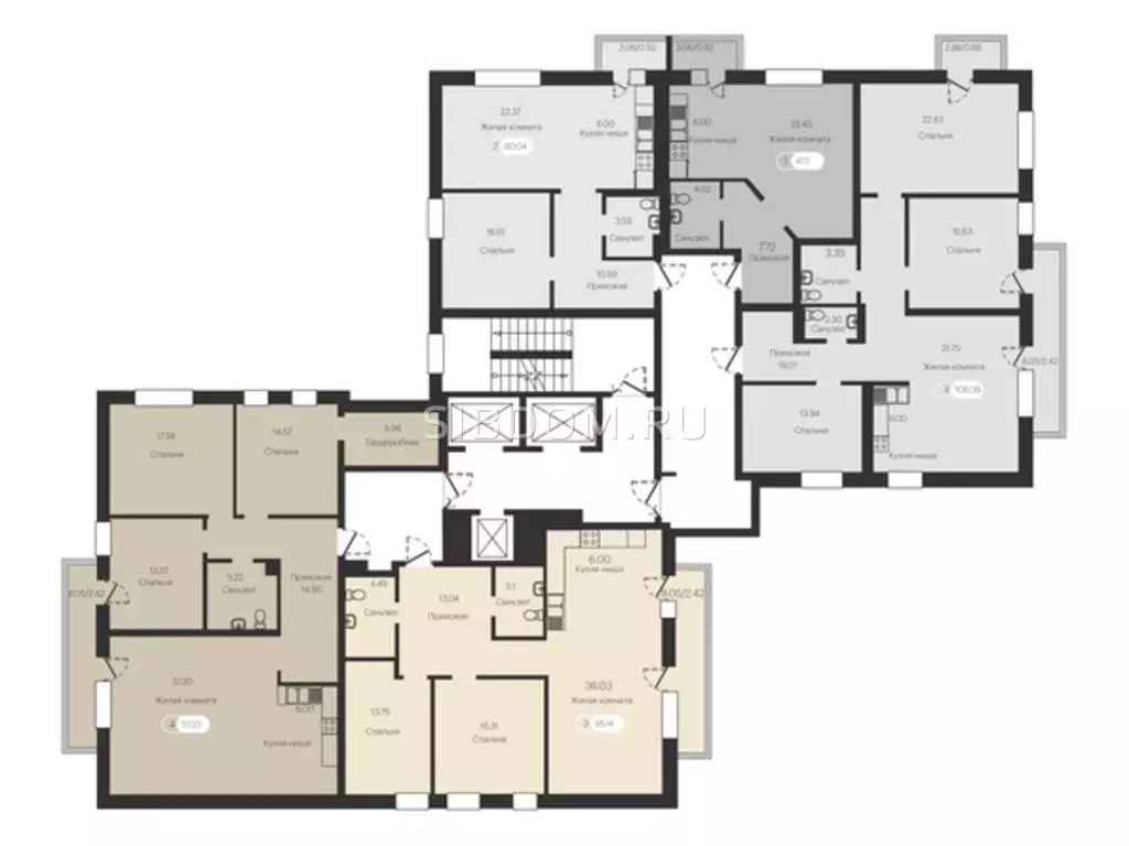 3-к кв. Красноярский край, Красноярск ул. Авиаторов, 3 (120.8 м) - Фото 2