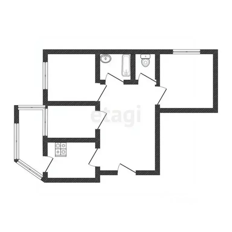 3-к кв. Смоленская область, Смоленск ул. Академика Петрова, 16 (85.0 ... - Фото 2