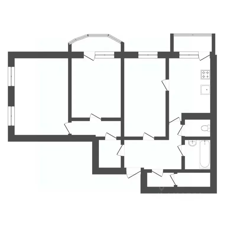 3-к кв. Тюменская область, Тюмень Антипино мкр, ул. Беловежская, 19к1 ... - Фото 2