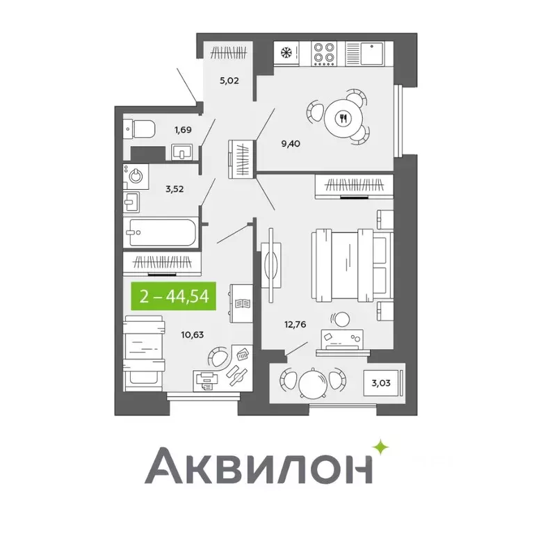 2-к кв. Архангельская область, Архангельск просп. Обводный Канал ... - Фото 0