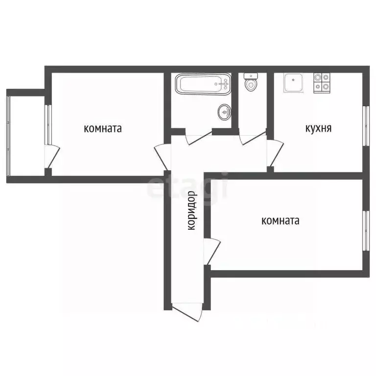 2-к кв. Воронежская область, Воронеж Тенистый мкр, ул. Чуйская, 9 ... - Фото 1