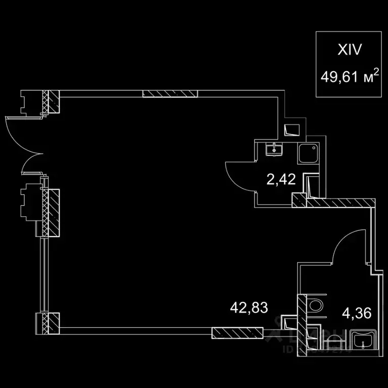 Торговая площадь в Москва 2-й Хорошевский проезд, 7С8 (50 м) - Фото 1
