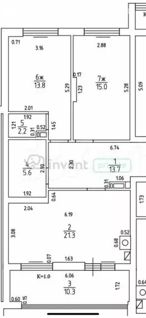 2-комнатная квартира: Калининград, Солдатская улица, 9к1 (80 м) - Фото 1