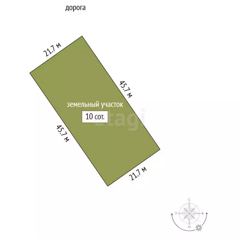 Участок в Симферополь, улица Генерала Родионова (10 м) - Фото 1