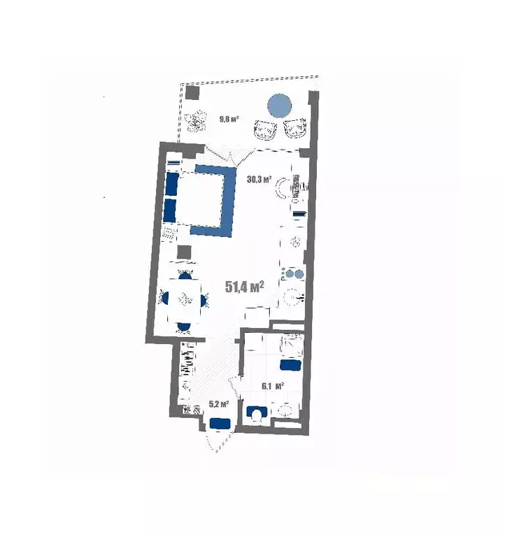 Студия Крым, Судак ул. Набережная, 75 (51.4 м) - Фото 1