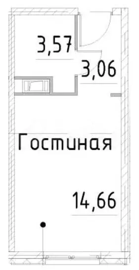 Апартаменты-студия, 21,3 м, 16/24 эт. - Фото 0