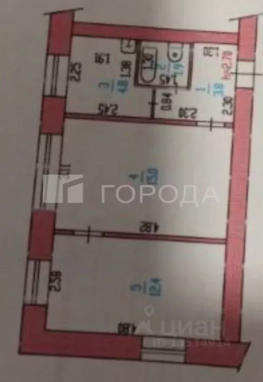 3-к кв. Алтайский край, Барнаул ул. Союза Республик, 1 (38.0 м) - Фото 2