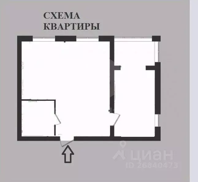 2-к кв. Калининградская область, Гурьевский муниципальный округ, пос. ... - Фото 1