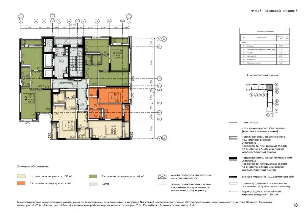 1-к кв. Башкортостан, Уфа Затон-Восточный жилрайон, Паруса жилой ... - Фото 2