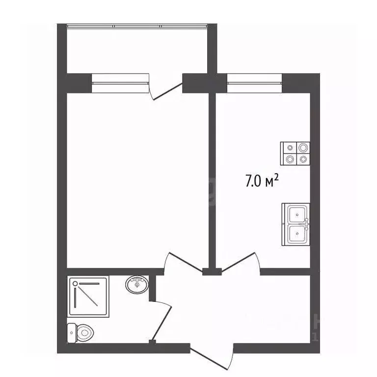 1-к кв. Ростовская область, Аксайский район, Щепкинское с/пос, пос. ... - Фото 2