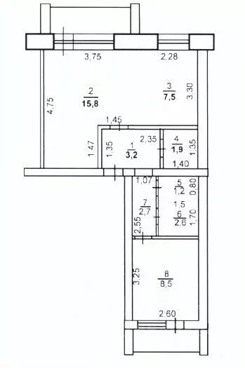 2-к кв. Оренбургская область, Оренбург Кольцевая ул., 17/1 (43.4 м) - Фото 1