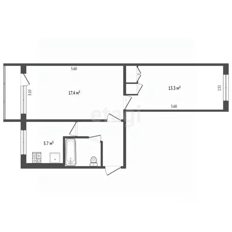 2-к кв. Камчатский край, Петропавловск-Камчатский ул. Чубарова, 1/1 ... - Фото 1