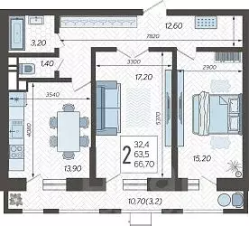 2-к кв. Краснодарский край, Краснодар 9-й километр мкр, ул. ... - Фото 1