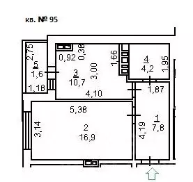 1-к кв. Ростовская область, Батайск ул. Клары Цеткин, 176А (41.0 м) - Фото 2